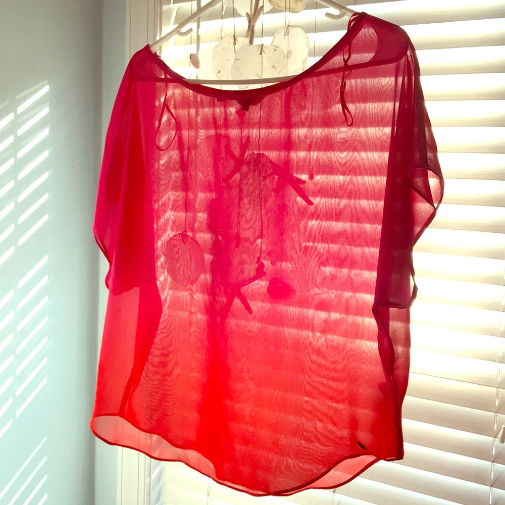 Guess Pink to Orange Ombré Top